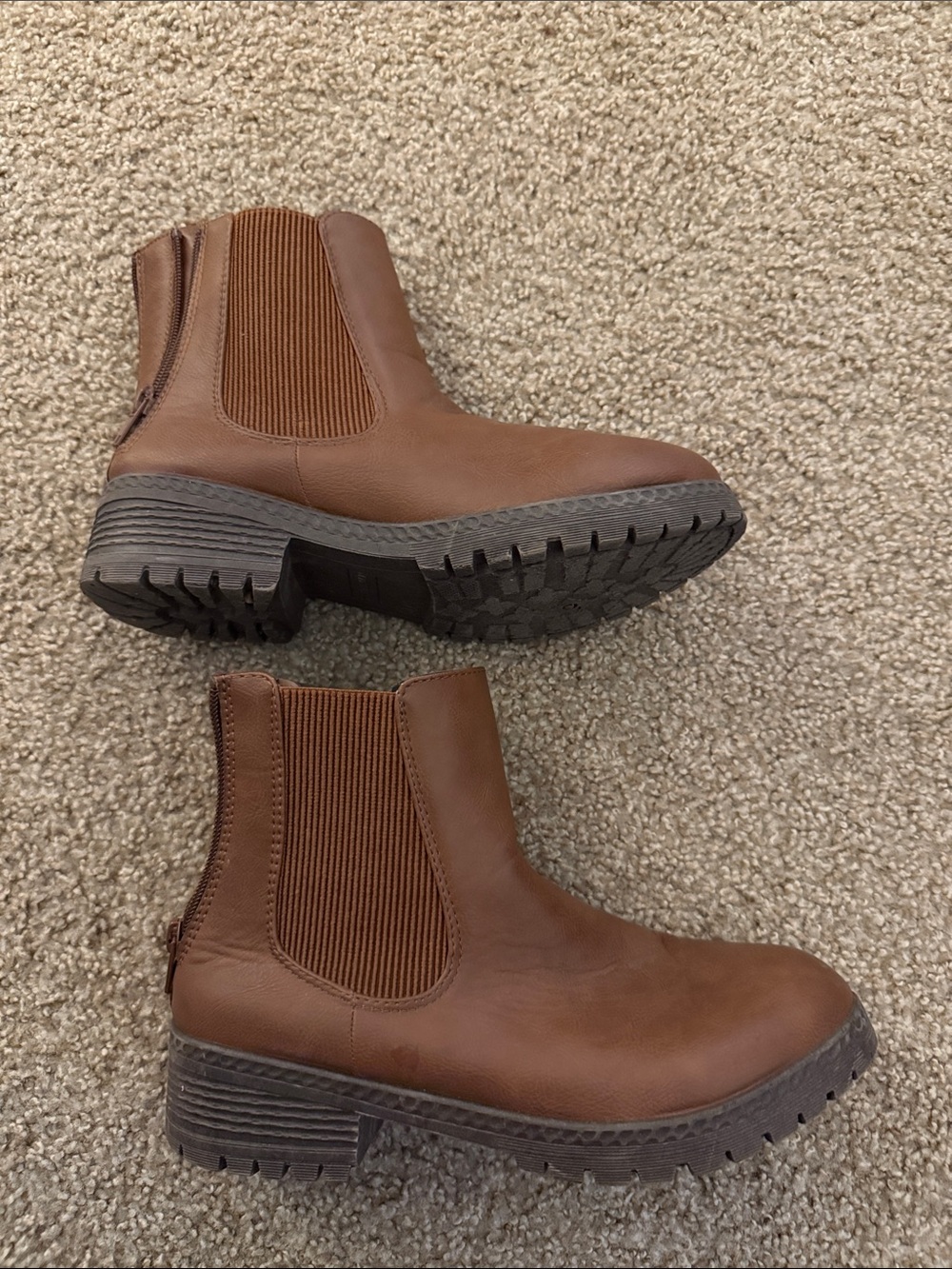 Maurices Brown Chelsea Lug Booties